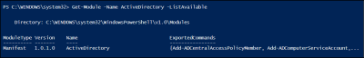 Powershell Module Directory Install and Import Active Directory PowerShell Module