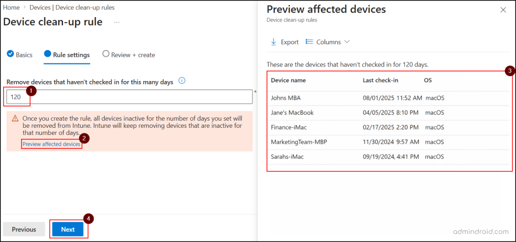 Remove Devices That Haven’t Checked in for This Many Days