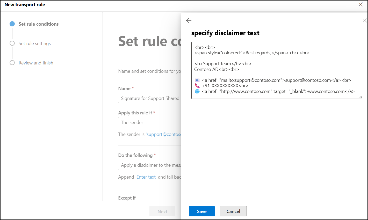 Configure Email Signatures for Shared Mailboxes Using the Exchange Admin Center