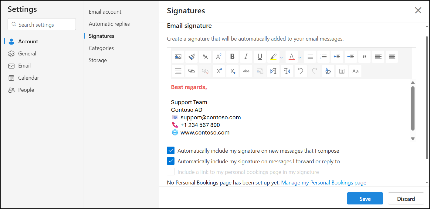 Create Email Signature for Shared Mailboxes in Microsoft 365 using Outlook