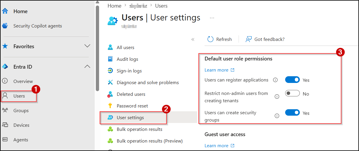 How to Manage Default User Permissions in Entra ID
