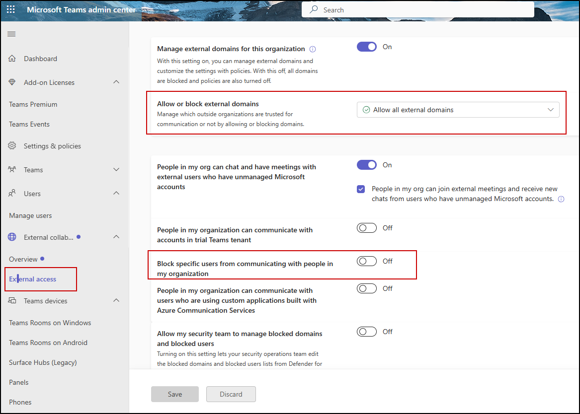 Security Detection Report in Teams Admin Center