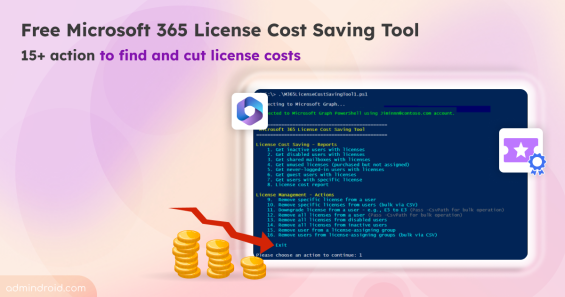 Free Microsoft 365 License Cost Saving Tool