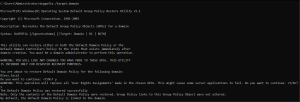 Reset Default Domain Policy and Default Domain Controllers Policy