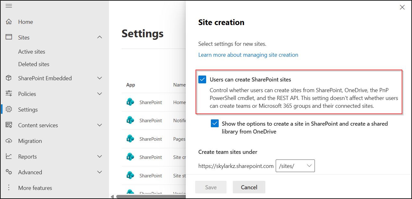 How to Restrict SharePoint Online Site Creation Permissions for Microsoft 365 Users