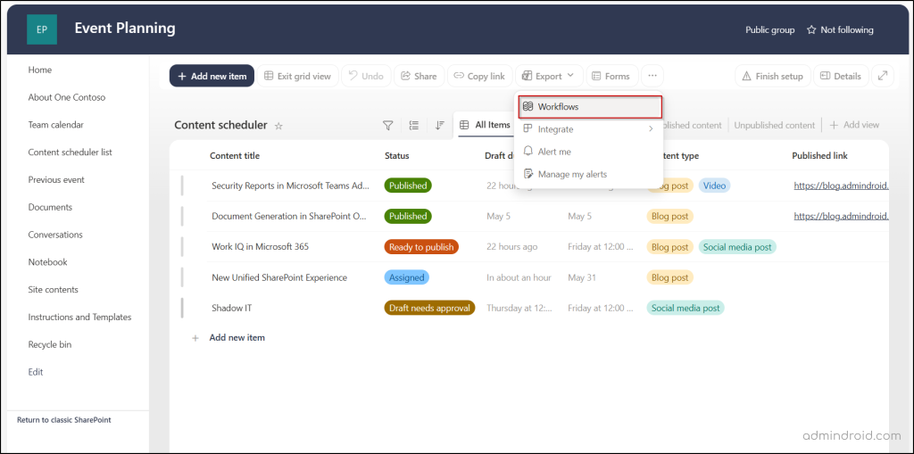 New Unified Workflow Experience in SharePoint Online