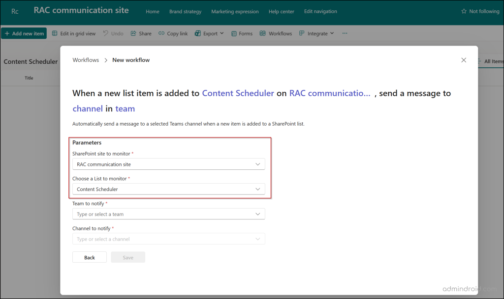 Mad-Lib Workflow Experience in SharePoint Online