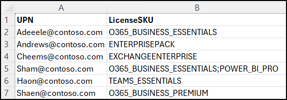 Remove License from Bulk Users Input CSV File