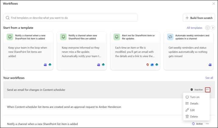 Sharepoint Add Workflow Integrated Workflow Experience in SharePoint Online