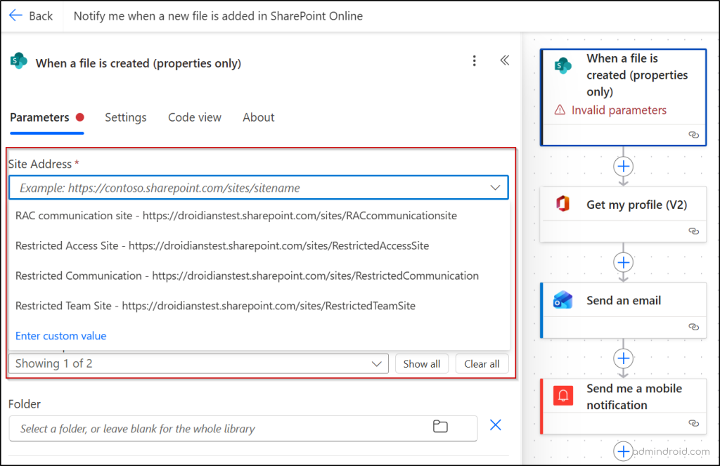 Power Automate Workflow Integration in SPO