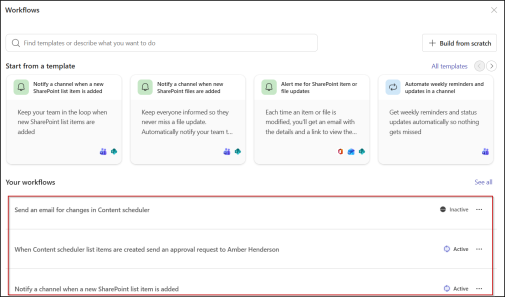 Integrated Workflow Experience in SharePoint Online