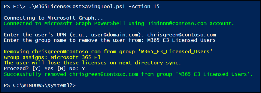 Remove User from License-Assigning Groups
