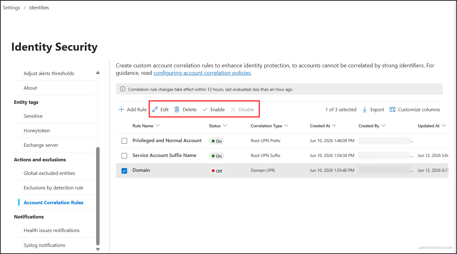 Manage Custom Account Correlation Policies in Microsoft Defender
