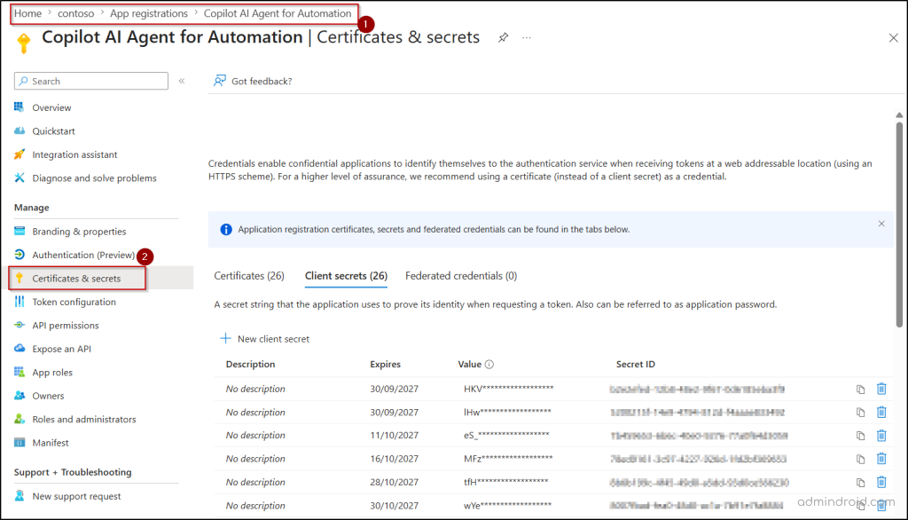 Remove Client Secrets from a Microsoft Entra Application