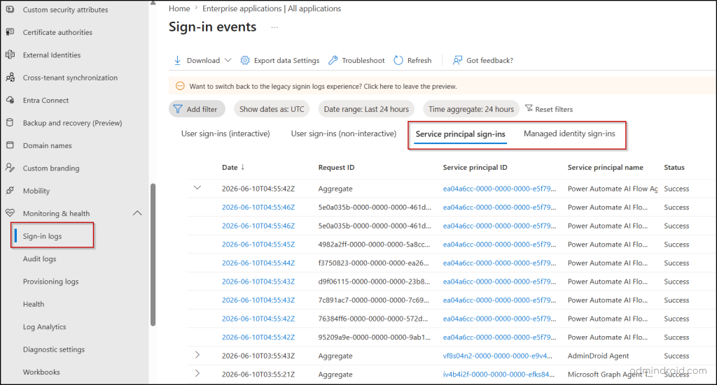 Track Workload Identities Sign-ins in Microsoft Entra