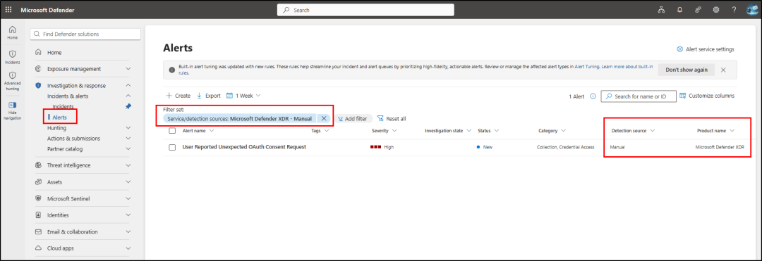 Create Incidents and Alerts Manually in Microsoft Defender