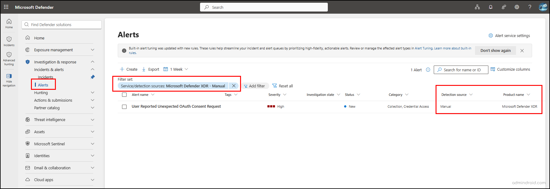 Manage manually created incidents and alerts in Defender