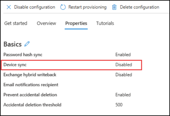 Device sync is disabled by default in Entra Cloud sync