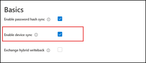 Enable device sync in Microsoft Entra cloud sync