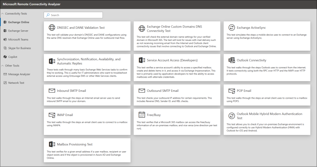 Microsoft remote connectivity analyzer- Free Microsoft 365 administration tools compilation by AdminDroid
