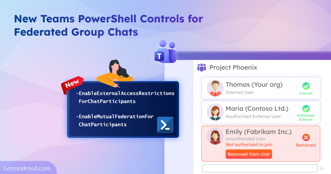 New Teams PowerShell Controls for Federated Group Chats