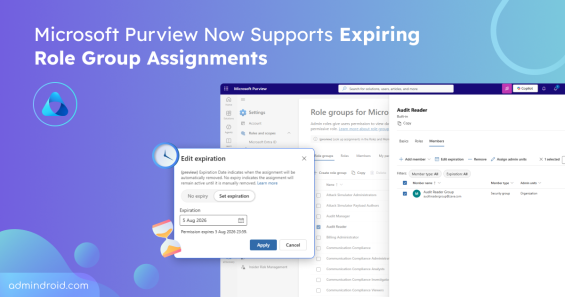 Microsoft Purview Now Supports Expiring Role Group Assignments