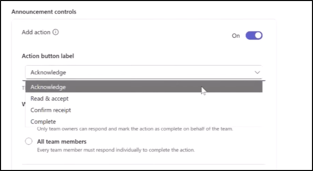 Announcement Controls in the New Microsoft Teams Communicator App
