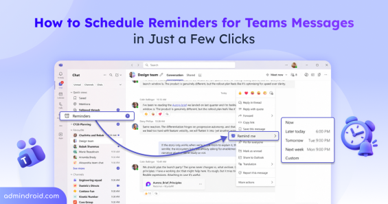 Set Reminders in Microsoft Teams