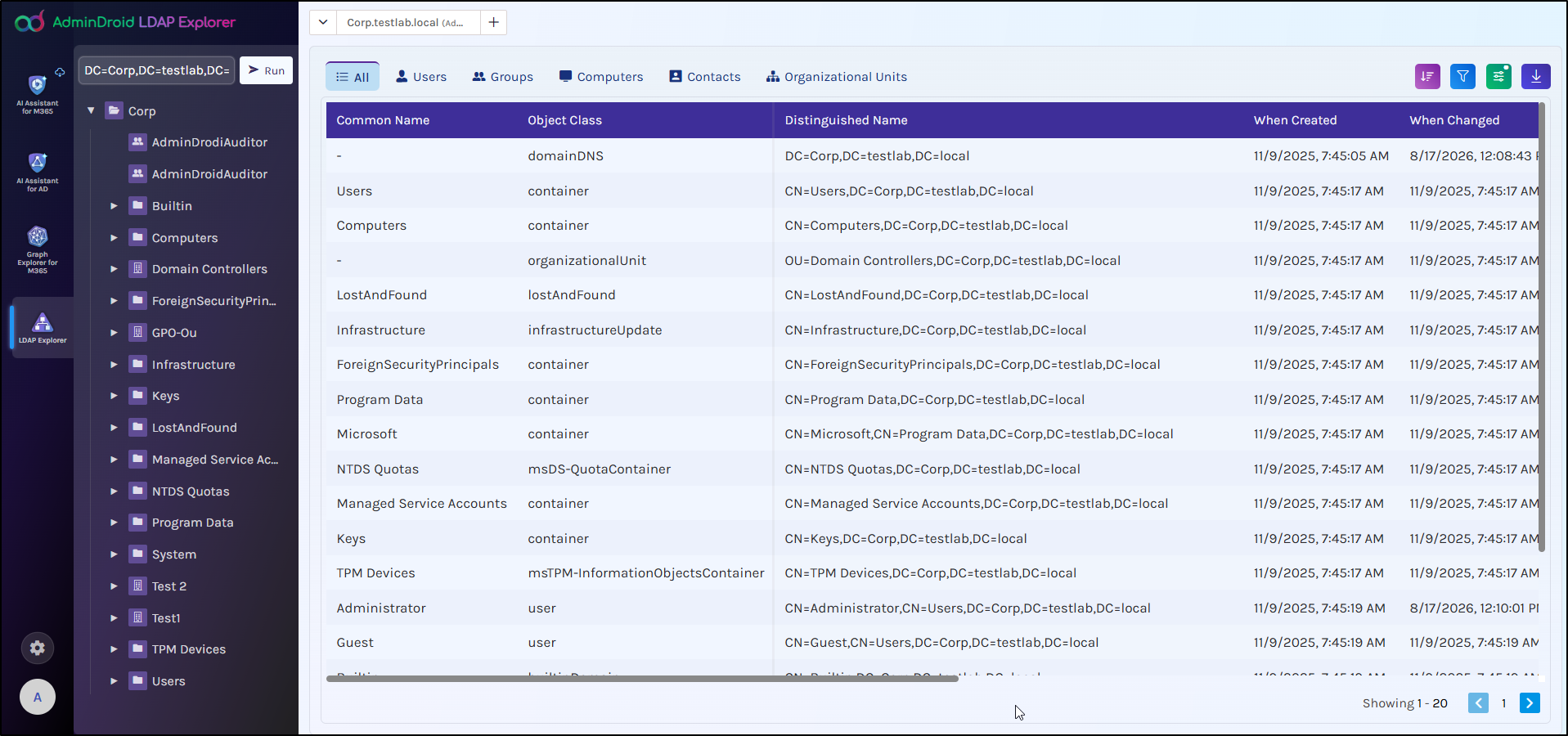 Free Active Directory Management Tool: LDAP Explorer from AdminDroid  