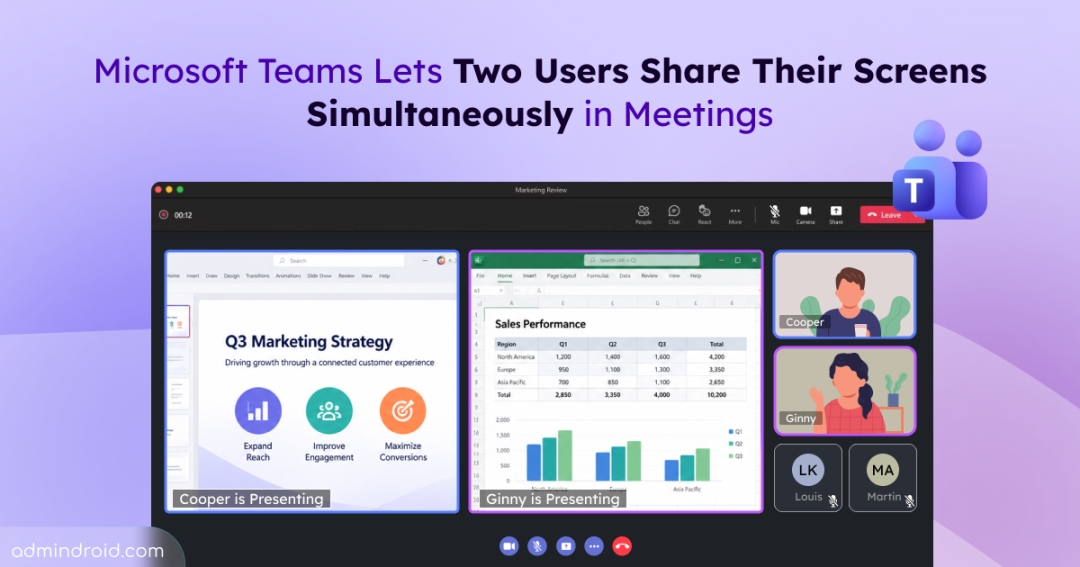 Two Users Can Share Screens at Same Time in Teams Meetings