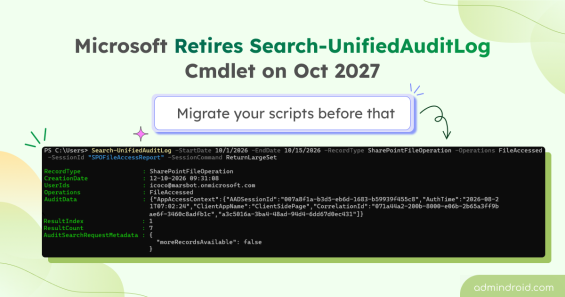 Search-UnifiedAuditLog retirement