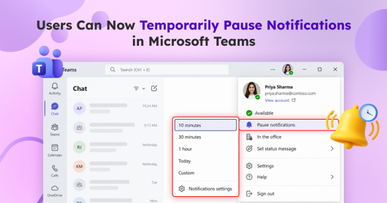 Users Can Now Temporarily Pause Notifications in Microsoft Teams