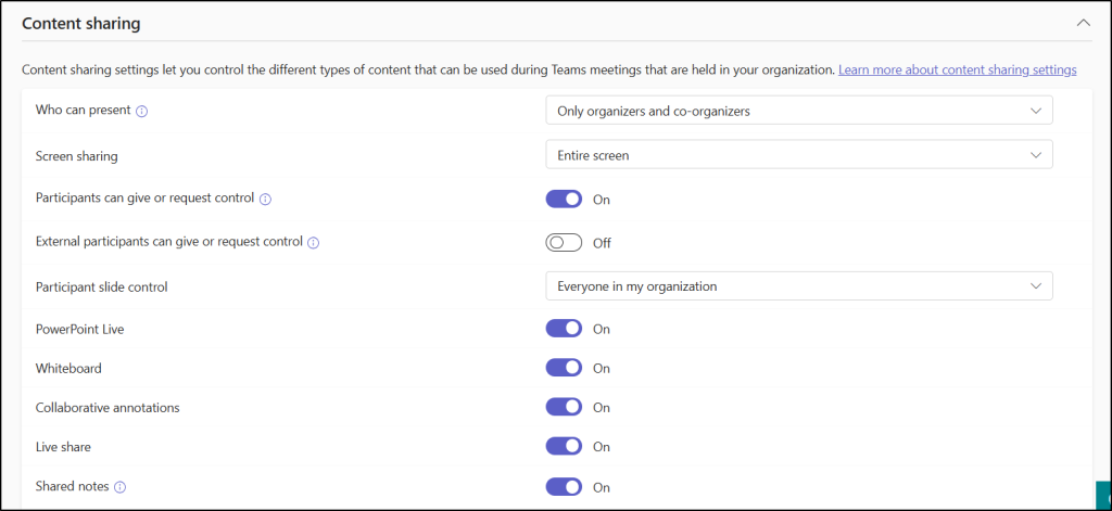 Control Sharing to Secure Microsoft Teams Meetings