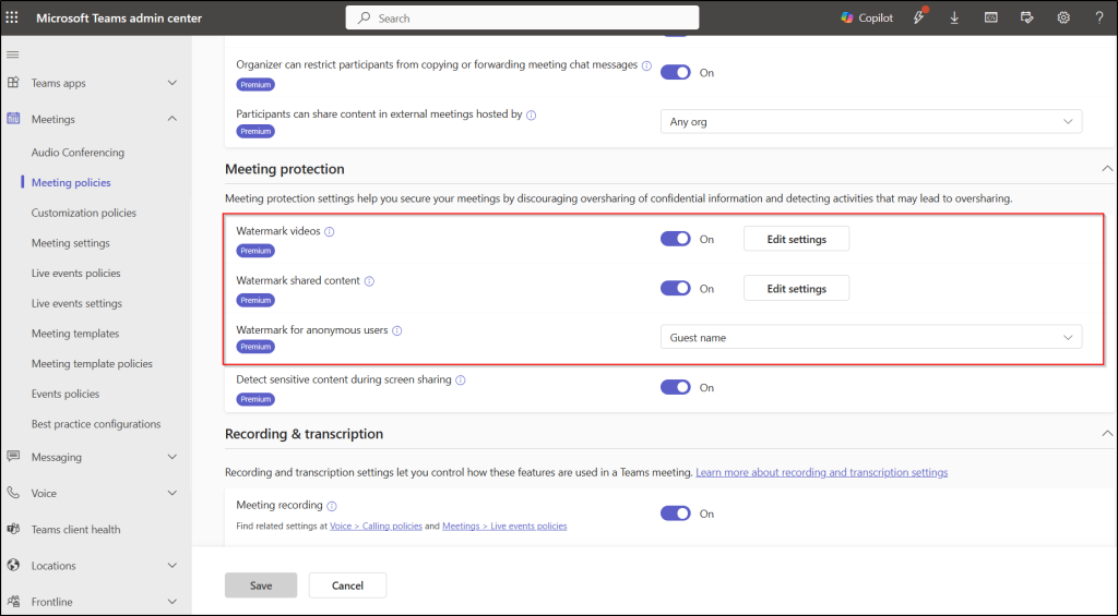 Watermark Microsoft Teams Meeting to Secure Sensitive Data